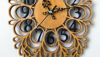 Макет "Декоративные деревянные настенные часы"