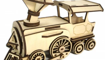 Макет "Деревянный паровозик игрушка для детей"