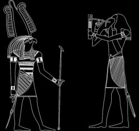 Макет "Древнеегипетские боги и богиня" 0