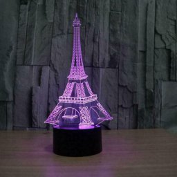 Макет "Эйфелева башня акриловая 3d лампа иллюзия" 0