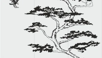 Макет "Пескоструйный рисунок сцены дерева"