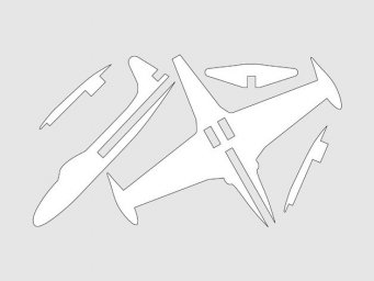 Макет "Самолет lockheed p-80 jet fighter деревянная модель 6мм svg файл" 2