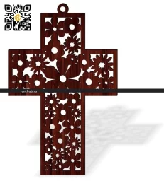 "Крест с цветами" VM-720110126 0