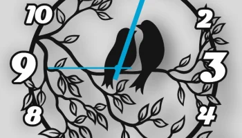 Макет "Цветочные часы в виде птицы"