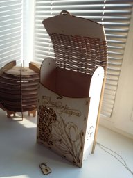 Декоративная винная коробка 3 мм фанера 3