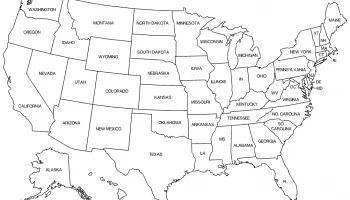 Макет "Карта 50 штатов США" #8353943154