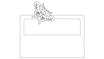 Layout of the "Table plate with a butterfly" #5036714516